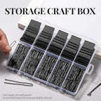 YGDZ 400 Counts Bobby Pins Hair Pins Set for Women, Black 2inch Bobby Pins for Buns, 2.36inch Black U Shaped Hair Pins for Styling, Hair Accessories for Women, Wedding