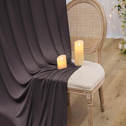 20×12ft Wrinkle Free Brown Backdrop Curtain - Image 6