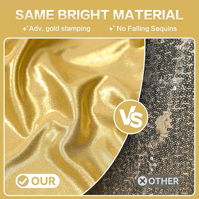gogoparti 10x14FT Gold Sequin Backdrop Curtain - Image 2