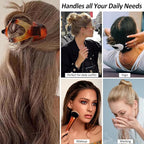 Velscrun Flat Hair Clips for Women Girls, 12 Pack Lay Flat Claw Clips, Large Side French Duck Billed Hair Jaw Claw Clip for All Hair Types, Work Daily Trendy Fashion Styling Gifts Hair Clip Tortoise
