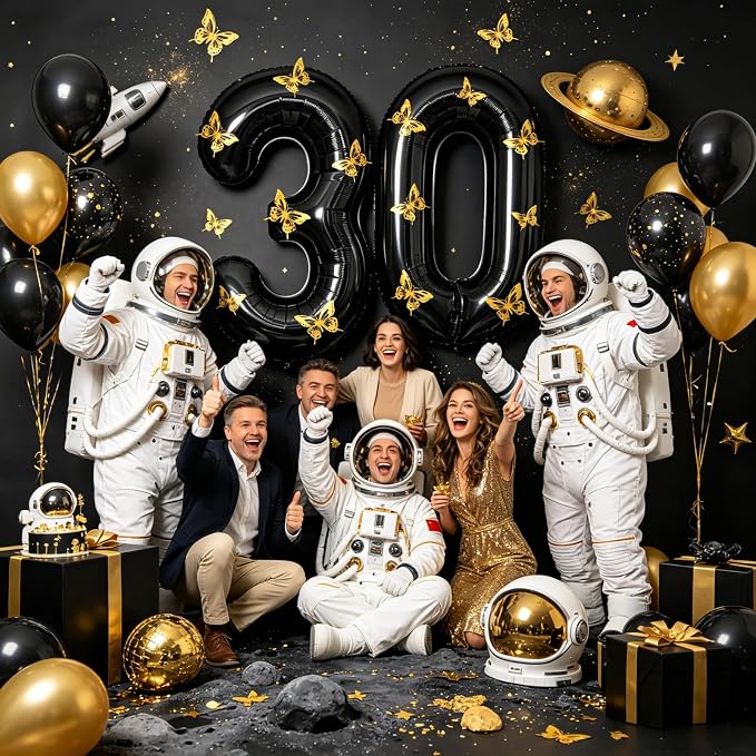 40 Inch Black Number 0 Balloon - Image 5