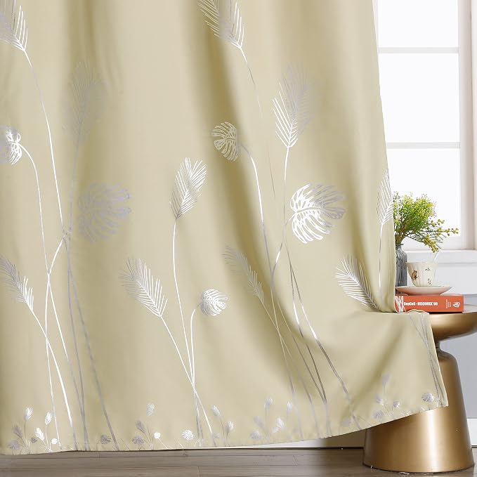 Beige Room Darkening Curtain for Sliding Door 80W x 84L Inch Long Extra Wide - Image 4