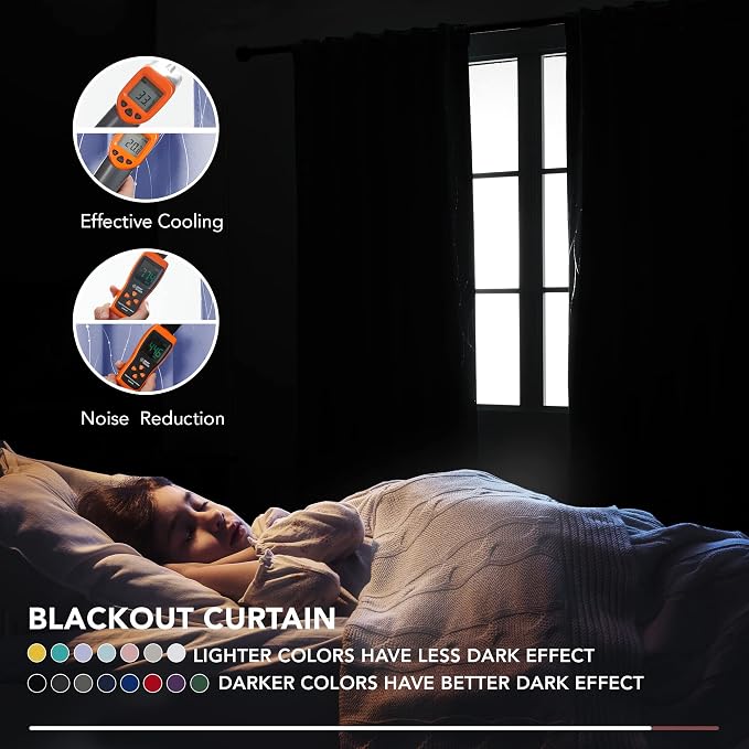 Deconovo Blackout Back Tab Curtains - Image 4
