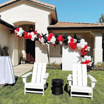 Red and Black Latex Balloons, 50 Pack 12 inch Black White Red Confetti Party - Image 5