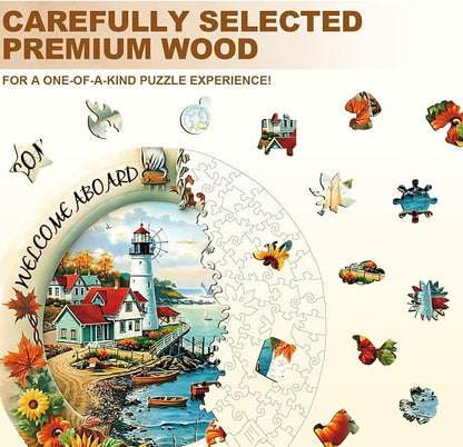 Sunflowers Puzzles Lighthouse Cottage Ocean Walkway Puzzle Adults Gifts - Image 3