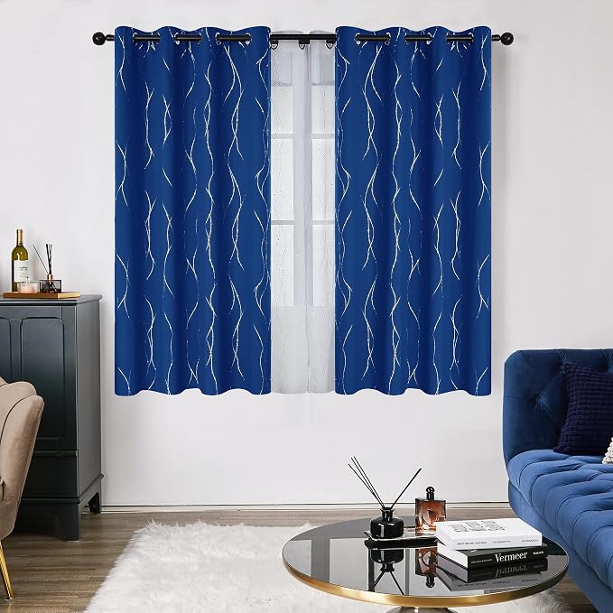 Deconovo Living Room Curtains 54 Inches Long, Thermal Insulated, Room Darkening - Image 2