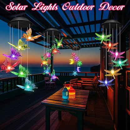Winzwon Solar Wind Chimes, Christmas Gardening Butterfly Gifts - Image 4