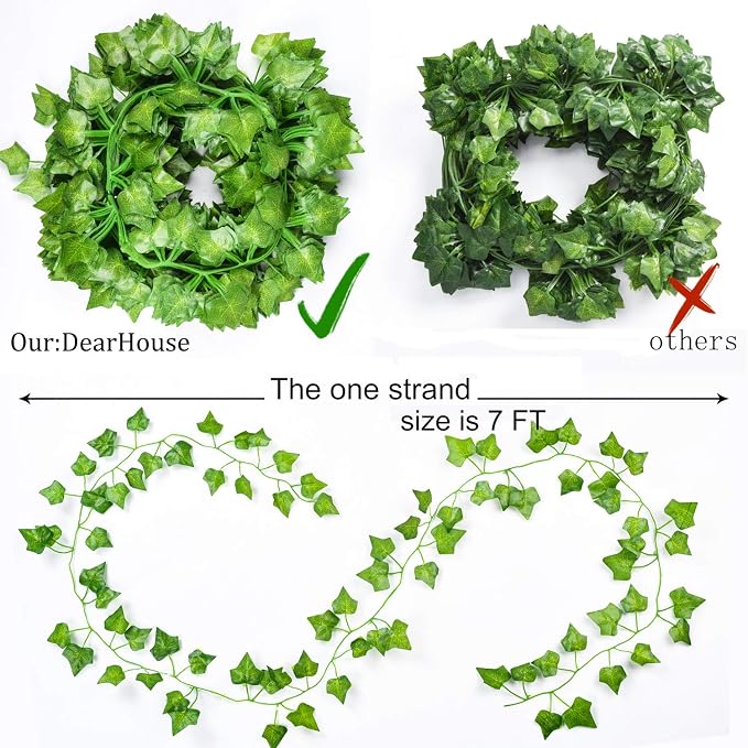 84 Feet 12 Strands Artificial Ivy Leaf Plants Vine Hanging Garland Fake Foliage - Image 6