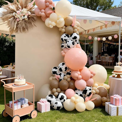 FunHot Pink Cow Balloons, Cowgirl Balloons, 12 Inch Ivory Cow Printed Helium - Image 5