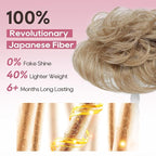 REECHO Hair Topper, Short Wiglet Hair Topper for Women with Thinning Large Coverage Synthetic Top Crown Hairpiece for Women - Dark Blonde