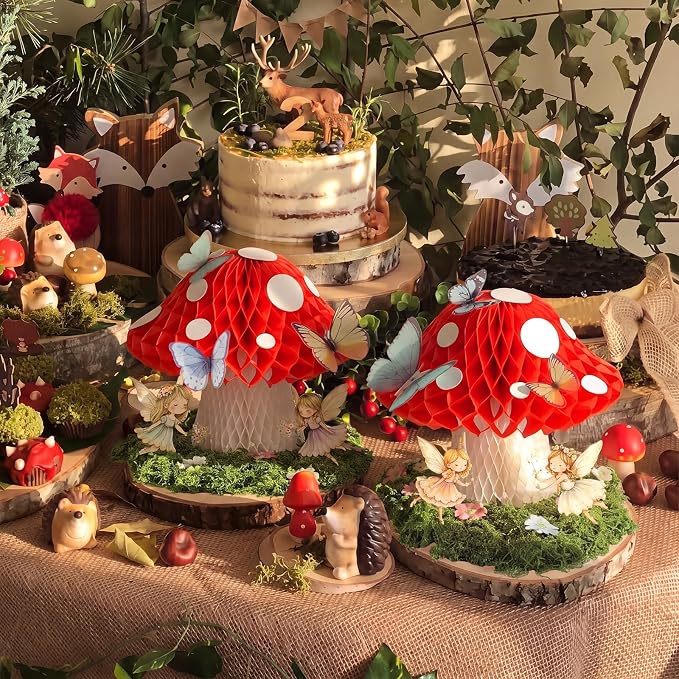 Civaner 6 Sets Enchanted Forest Decoration Fairy Party Decoration Woodland Tea - Image 2