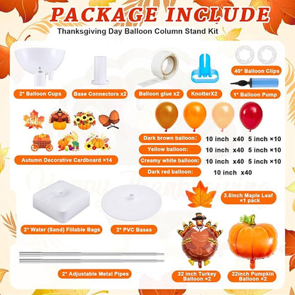 Gejoy 2 Set Thanksgiving Fall Balloon Column Stand Set - Image 2