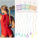 Sport Hair Ties for Women Pony Tails Elastic Hair Ties for Gym Braided Hair Ties Spiral Hair Ties for Swimming Sports