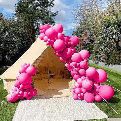 200 Pieces Hot Pink Balloons Different Sizes Hot Pink Magenta Balloon Garland - Image 4