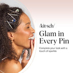 Kitsch Gem Bobby Pins for Women - Stylish Rhinestone Hair Accessories | Elegant Hair Pins Decorative for Styling | Bobby Pin Set - Garden Bouquet | Ideal Gifts for Women, 8pcs