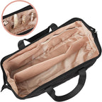 NISHEL Hair Tools Travel Carrying Bag, Portable Hair Air Wrap Dryer Case, Hair Dryer/Curling Iron/Airstraight Attachment Organizer, Black