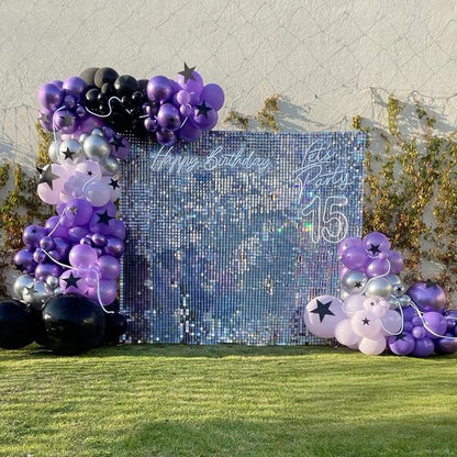 Purple and Black Balloons, 60 Packs 12 Inch Dark Purple Light Purple Black - Image 4