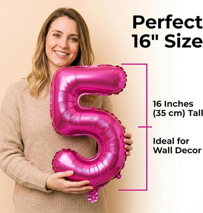 16 Inch Foil Mylar Number Balloons 0-9 - Image 3