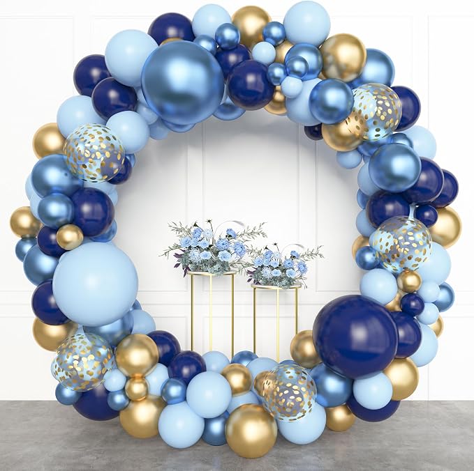 Amandir 153pcs Navy Blue Gold Balloon Garland Arch Kit Different Sizes | 18 12 - Image 3