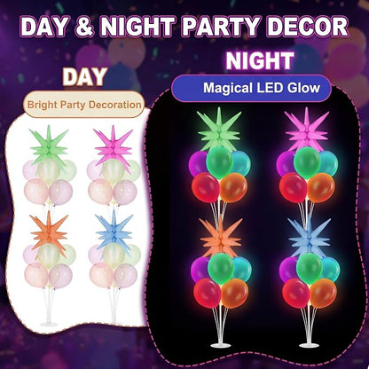 Gejoy 4 Set 40'' Neon Balloons Stand Kit - Image 4