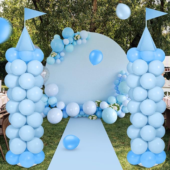 2 Sets Adjustable Blue Princess Castle Balloon Column Stand Kit Includes 140 - Image 5