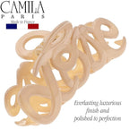 Camila Paris CP3046 French Hair Clip for Women, 3.25 inch Girls Hair Claw Clips Jaw Ivory Cellulose, Fashion Durable and Styling Hair Accessories for Women, Strong Hold No Slip Grip, Made in France