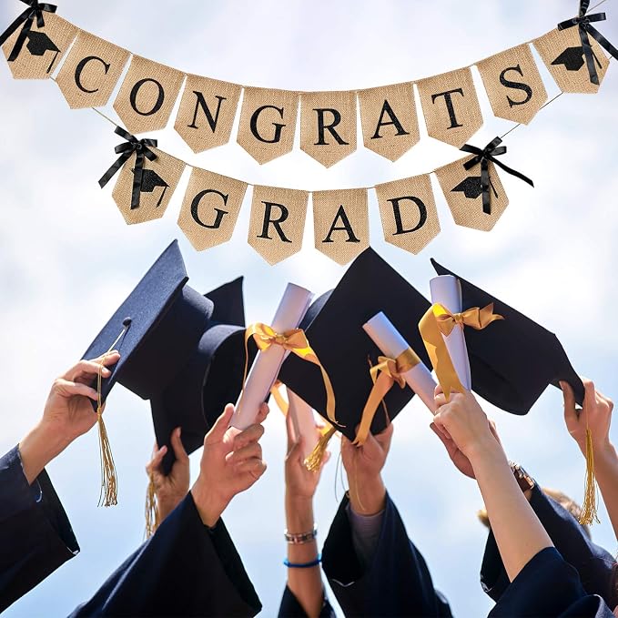 2026 Graduations Decorations Burlap Banner - Image 7