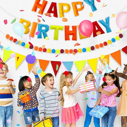 CANREVEL 3 PCS Pre-Strung 3D Happy Birthday Banner Decorations, Happy Birthday - Image 5