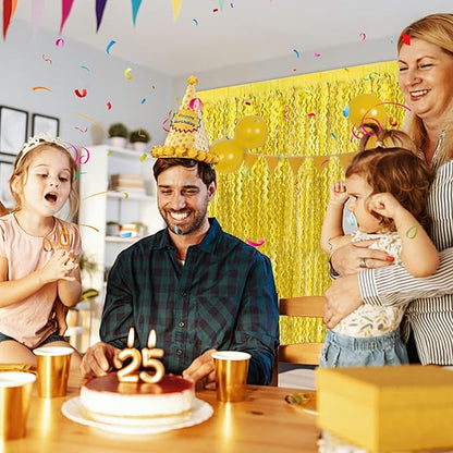 Gold Backdrop Birthday Decorations Foil Curtain Backdrop Gold Streamers Dance - Image 7
