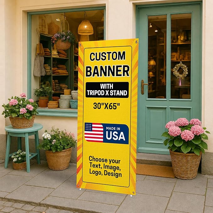 DC Custom X Banner Stand business banners and signs customize made in USA | - Image 7