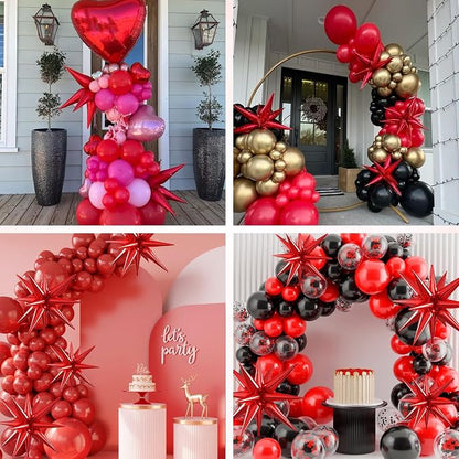 Red Star Balloons, 22/27 Inch Red Star Foil Balloons, Aluminum Foil Balloon - Image 7