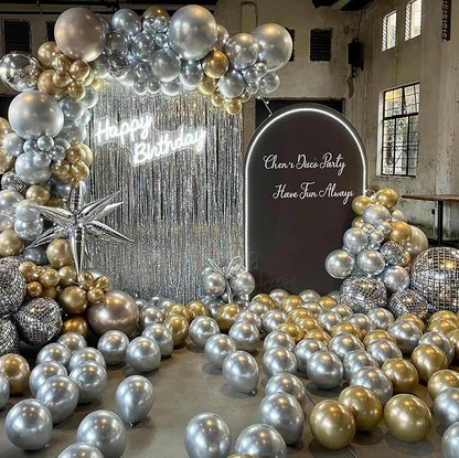 10 Inch Metallic Silver Balloons - Image 5