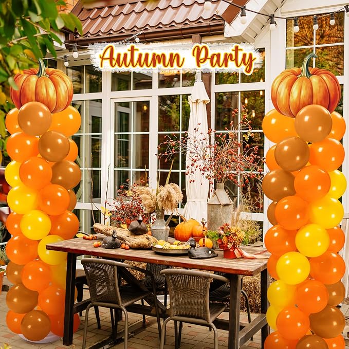 Gemscream 2 Sets of Thanksgiving Fall Balloon Column Stand Kit - Image 3