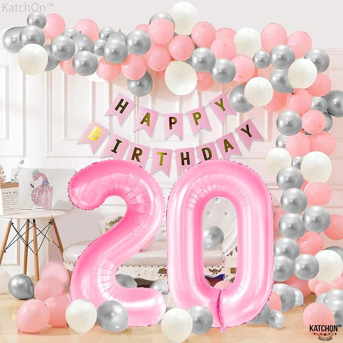 KatchOn Light Pink 0 Balloon 40 Inch | Pink Balloons, Zero Balloon, Light Pink - Image 2