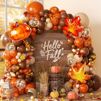 Fall Balloon Arch Kit for Fall Thanksgiving Decorations Indoor Outdoor | Orange by NUTTYBASH