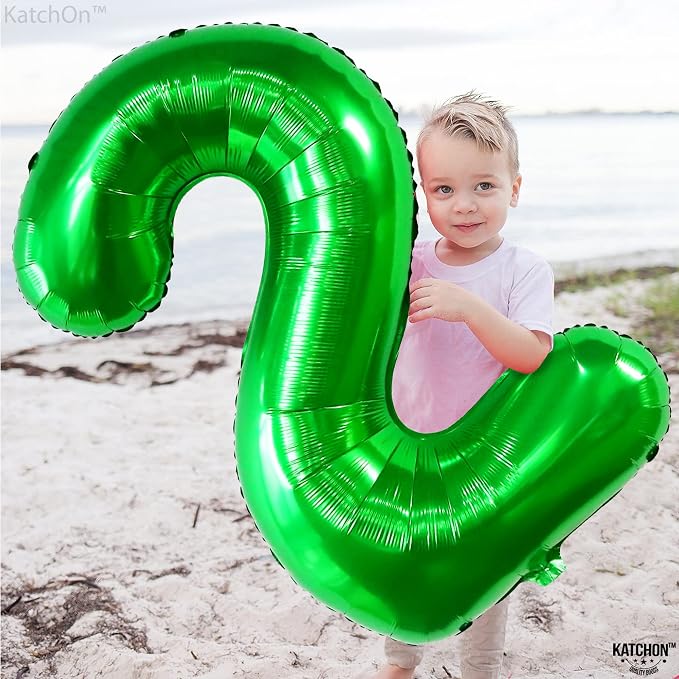 KatchOn Giant Green Number 2 Balloon, 40 Inches, Tractor Party Supplies - Image 4