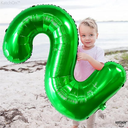 KatchOn Giant Green Number 2 Balloon, 40 Inches, Tractor Party Supplies - Image 4