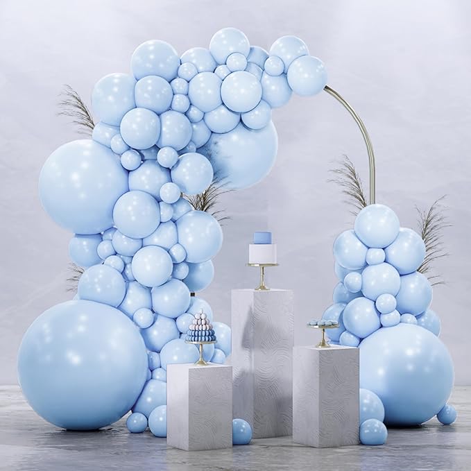 PartyWoo Baby Blue Balloons 99pcs Different Sizes of 36 18 12 10 5 Inch Light by PartyWoo