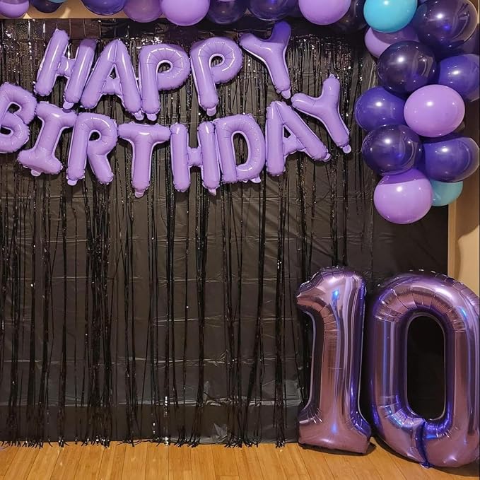 Large 10 Balloon Number Purple, 40 Inch Helium Foil Number 1 & 0 Balloons Self - Image 5