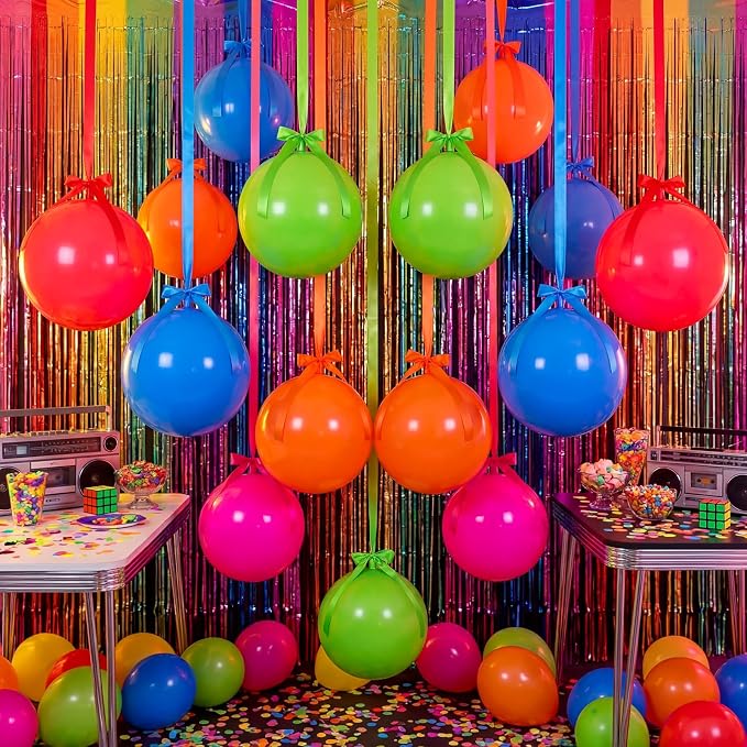 Jenaai 30 Set Round Foil Balloons Bulk 22 Inch 4d Metallic Giant Balloons Set - Image 4
