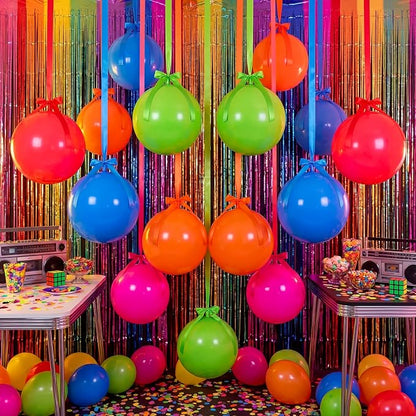 Jenaai 30 Set Round Foil Balloons Bulk 22 Inch 4d Metallic Giant Balloons Set - Image 4