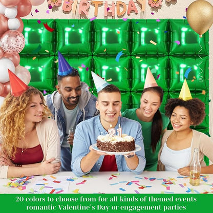 Shamrock Green Square Foil Balloons - Image 4