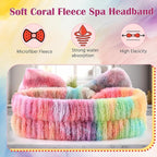 WSYUB Makeup&Skincare Headband, Spa Headband, Headbands for Washing Face, Stuffers for Teens Women, Bow Headbands for Girls Gifts