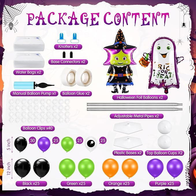 Kasyat 2 Sets Halloween Balloon Column Stand Kit - Image 3