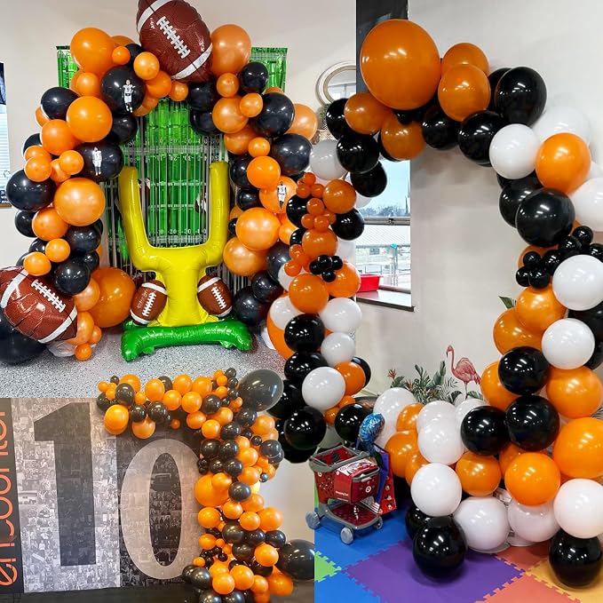 110pcs Orange and Black Balloons Garland Arch Kit, 18/12/10/5 Inch Balloons | - Image 3