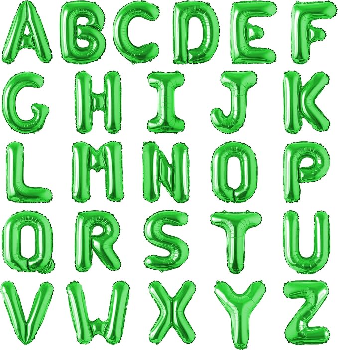 Letter Balloons 16 Inch Mylar Foil Alphabet Letter A-Z Balloons Set by LIOZEOKUN