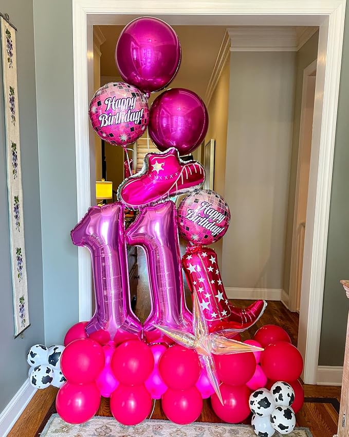 Hot Pink Number 1 Balloon 40 Inch, 1st Birthday Decorations Men Women | Foil - Image 3