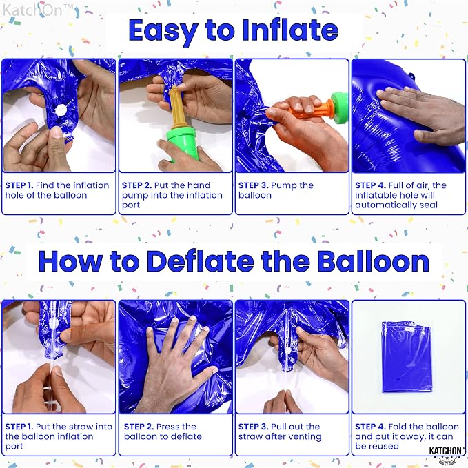 KatchOn, Giant Navy Blue Number 6 Balloon - Image 5
