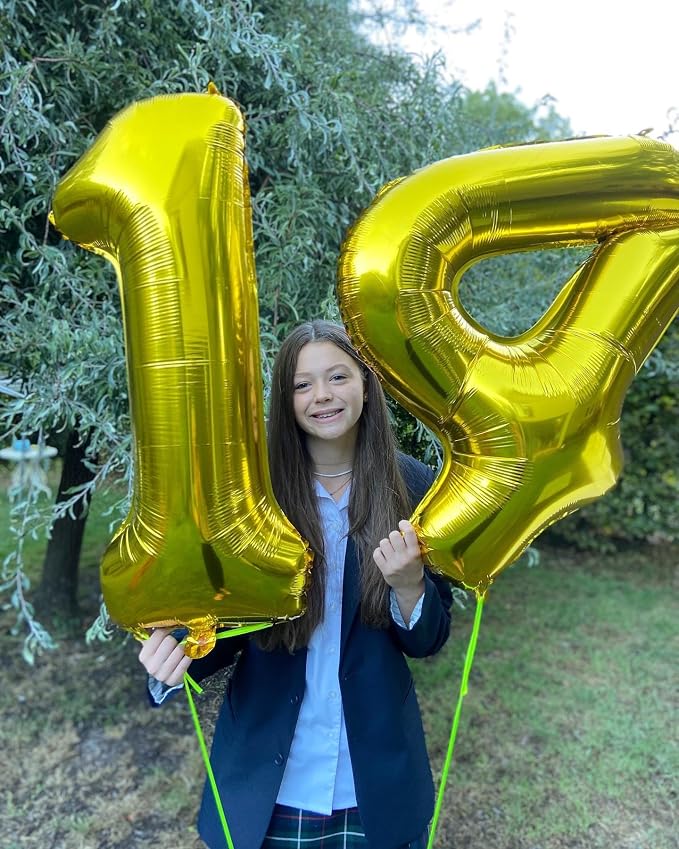 Gold Number 4 Balloon 40 Inch - Image 4