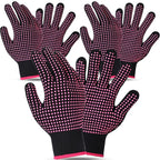 Riyiper 3 Pairs Heat Resistant Gloves for Sublimation, Gloves for Heat Press with Silicone Bumps Applies to Resistant Work, Hair Styling, Universal Fit Size
